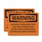 Signmission In Case Of Appliance Fire Use This OSHA Warning Sign, Vinyl Decal, 10in W x 7in L, 2PK OS-2PACK-WS-D-710-L-12643 - alternate 1